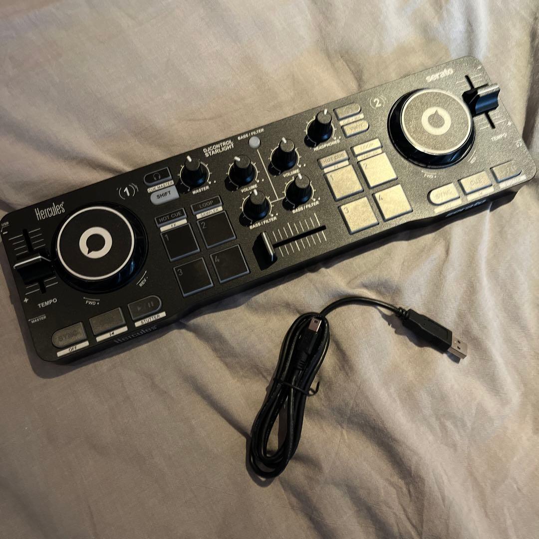 Hercules USB DJコントローラー Serato対応 Amazon.com: Hercules DJ Starter Kit | Starlight USB DJ Controller
