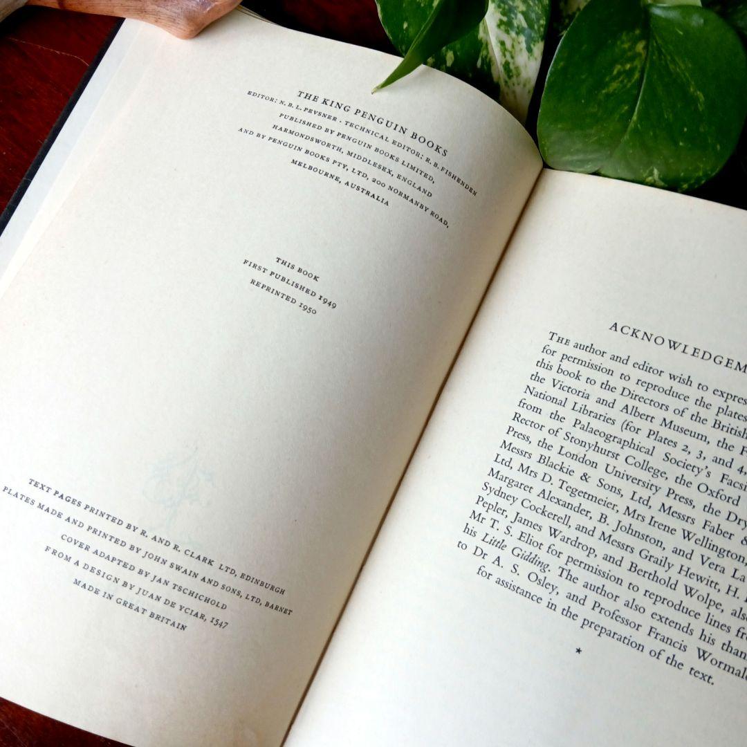 洋書古書1950年 ペンギン文庫 カリグラフィー美しい筆記体