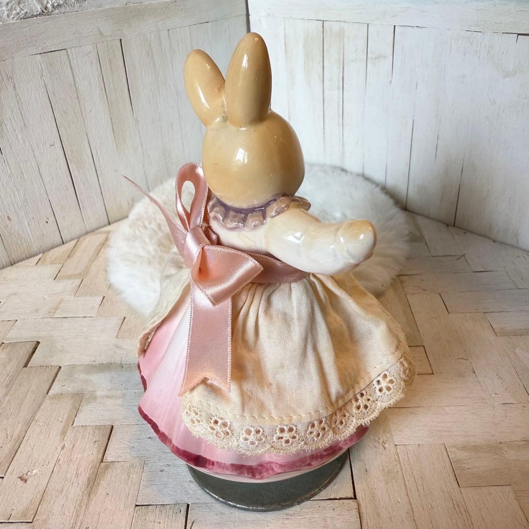 セキグチ☆ヴィンテージうさぎのオルゴール☆懐かしい曲♡虹の彼方に