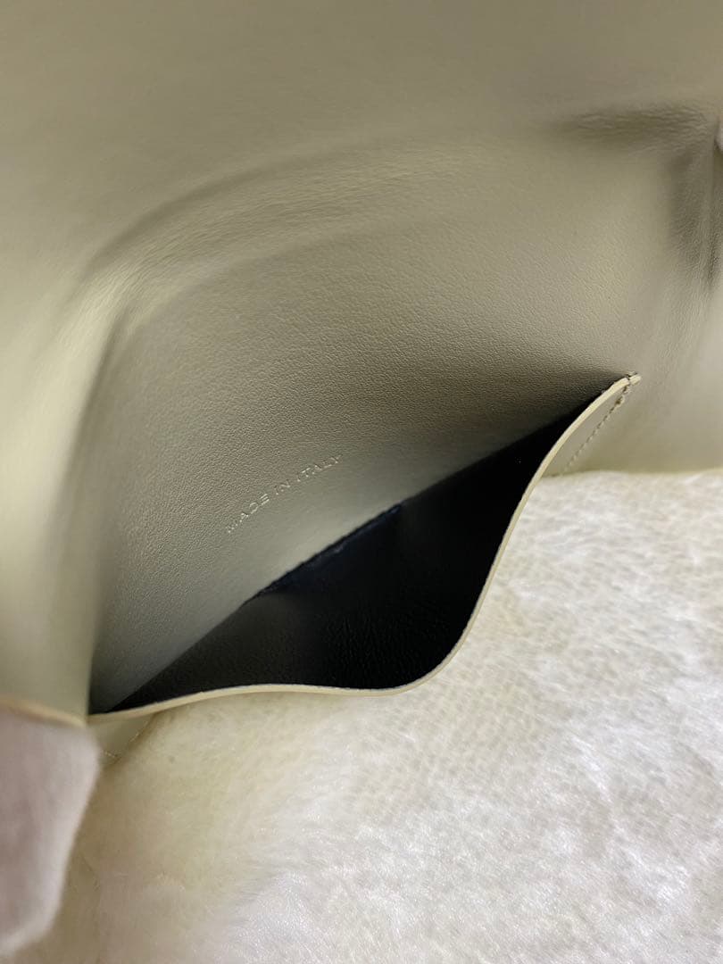 新品保管品✨ジルサンダー名刺入れカードケースロゴ型押しレザー黄緑