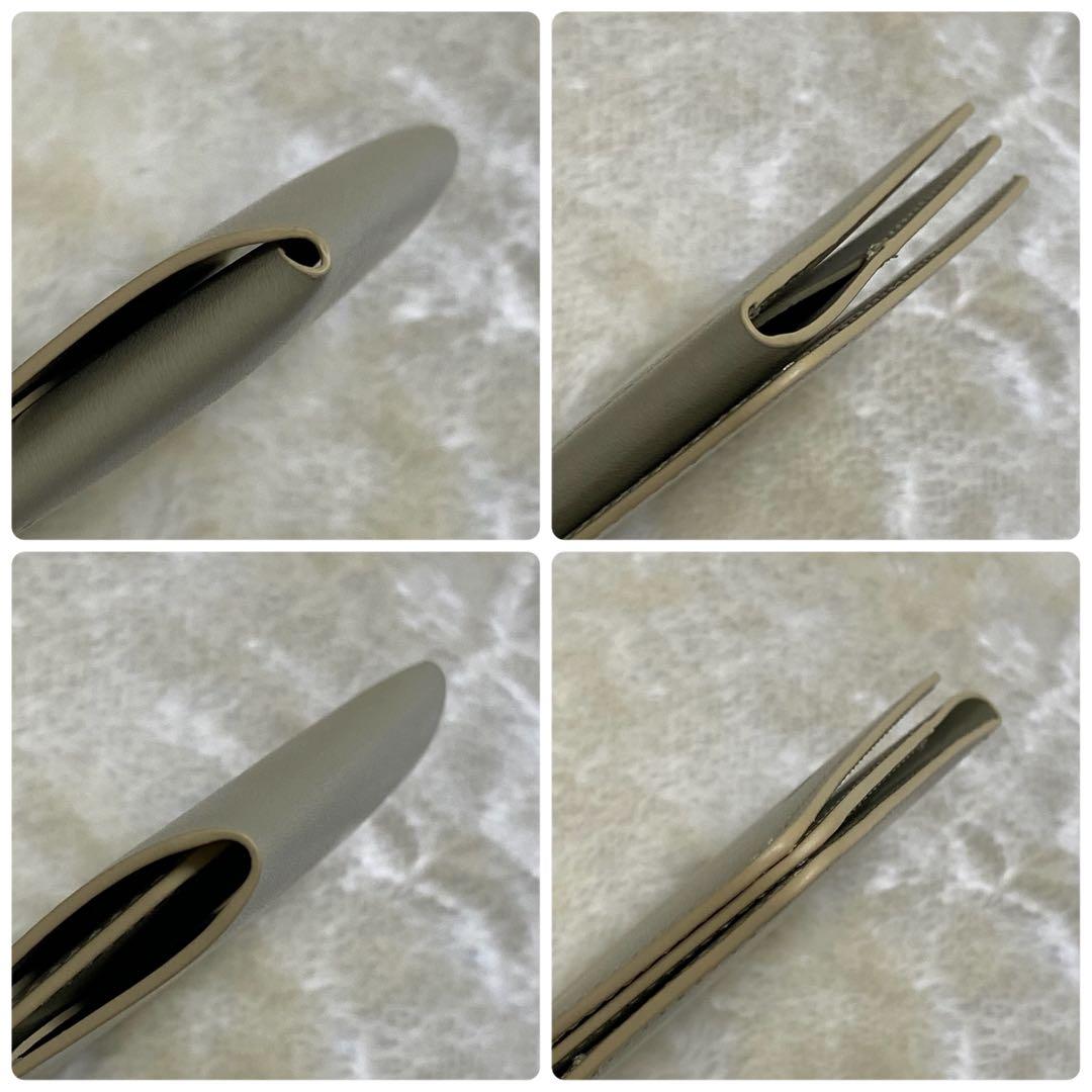 新品保管品✨ジルサンダー名刺入れカードケースロゴ型押しレザー黄緑