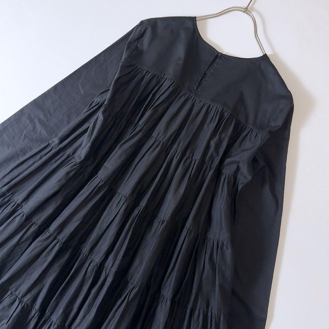 極美品ꕥマーレット 現行タグ ソリマン ティアードワンピース フリル