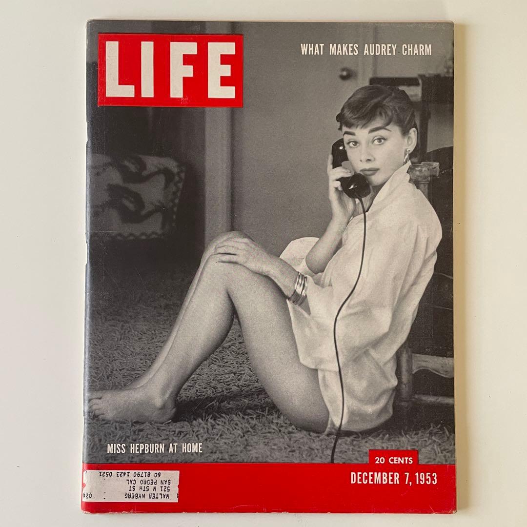 オードリーヘップバーン（表紙）LIFE ライフ ビンテージ雑誌 1953年