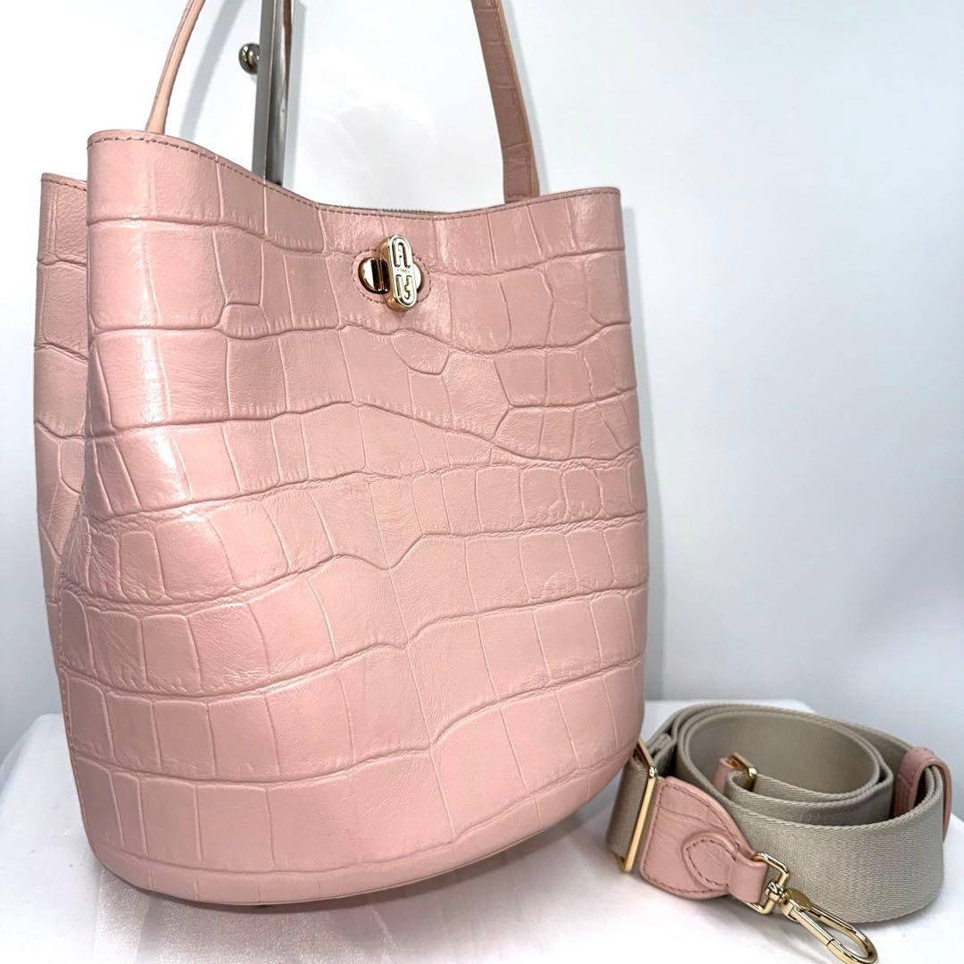 ✨美品✨FURLA フルラ ダナエ 2WAY ショルダーバッグ ピンク - メルカリ