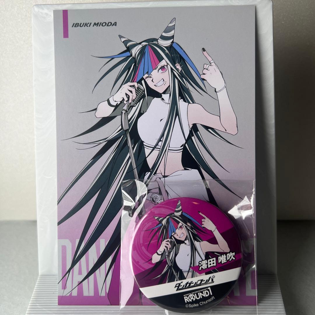 ラウンドワン ダンガンロンパ 澪田唯吹 特典 ガチャ缶バッジ セット