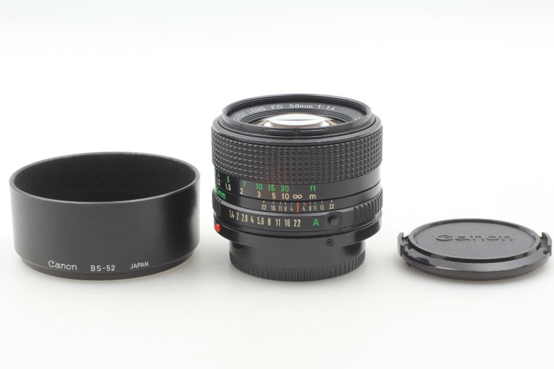 キャノンニューFD 50mm F/1.4 MF 標準レンズ フード付 l4351 - メルカリ