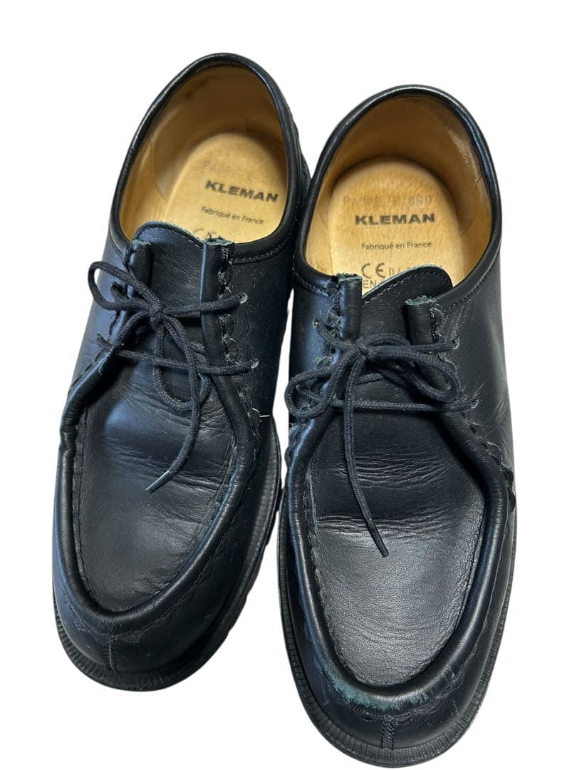 KLEMAN 黒 レザー ドレスシューズ KLEMAN（クレマン） フロダン Uチップ ブラッチャー レザーシューズ