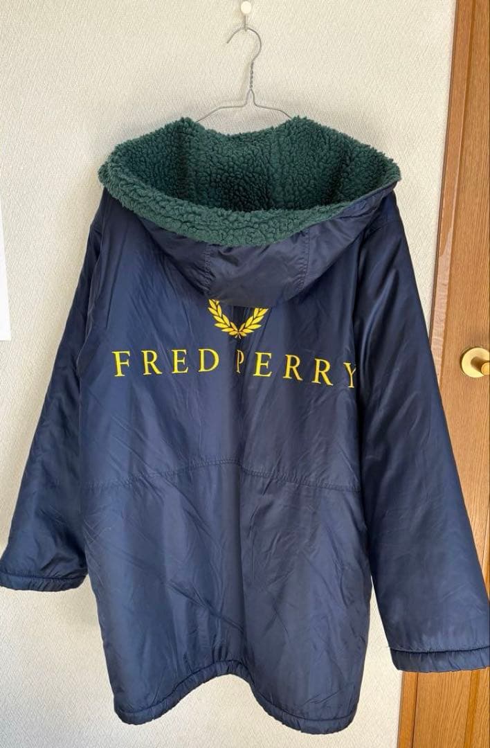 フレッドペリーFREDPERRY ボアジャケット ダウン フード付きモッズ