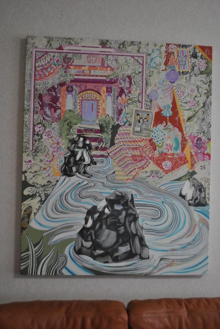 水野里奈　Rina Mizuno 油彩作品「楼閣まで」2015年　F40 真作 水野里奈 Rina Mizuno 油彩作品「楼閣まで」2015年 F40 真作 - メルカリ