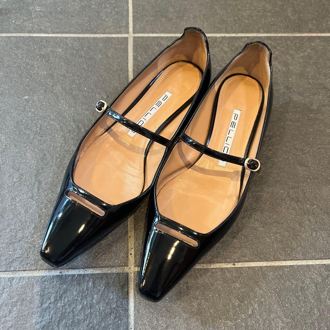 PELLICO ペリーコ メリージェーン フラット ブラック 38サイズ - メルカリ