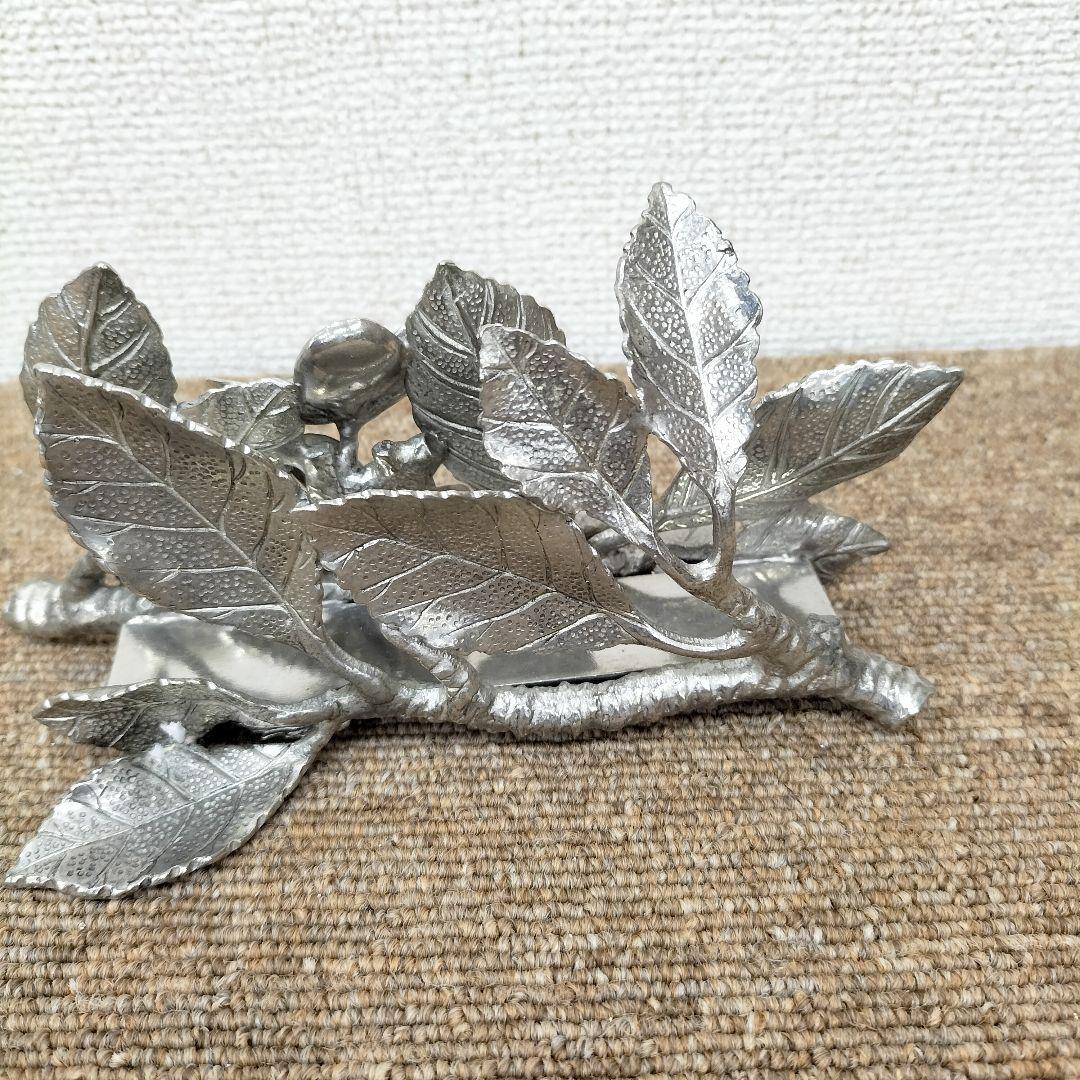 レモングラス様】リーフ ナプキンホルダー 展示品(H-2507IN49)