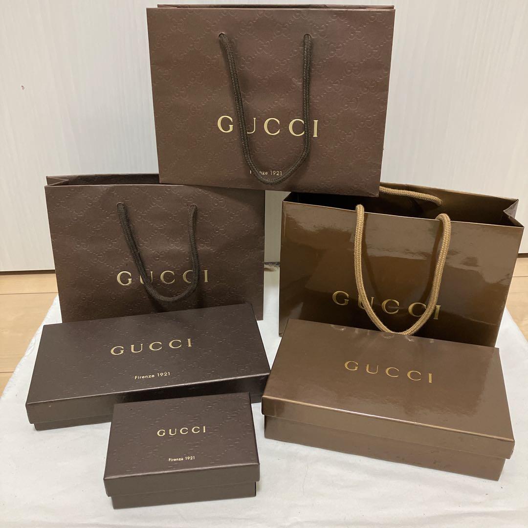 GUCCI ギフトボックスセット 空箱まとめ売り ブラウン - メルカリ