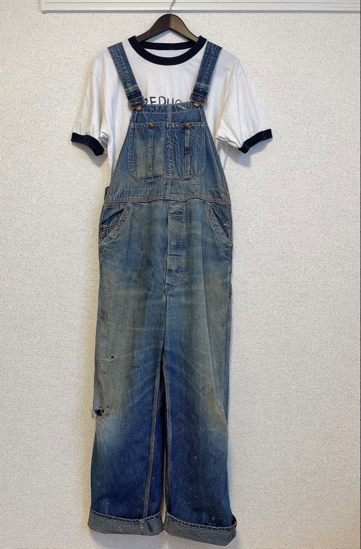 40's -50's-PAY DAY デニムオーバーオール