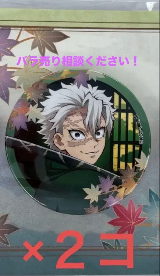 京まふ2024 鬼滅の刃 不死川実弥 缶バッジ2個 - メルカリ