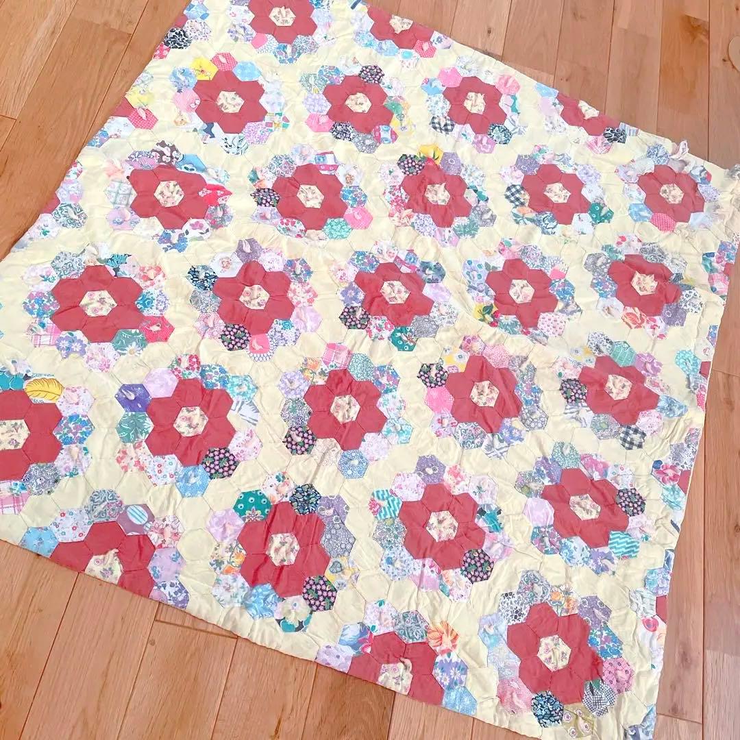 アンティークキルト ヴィンテージキルト フラワーガーデンキルト