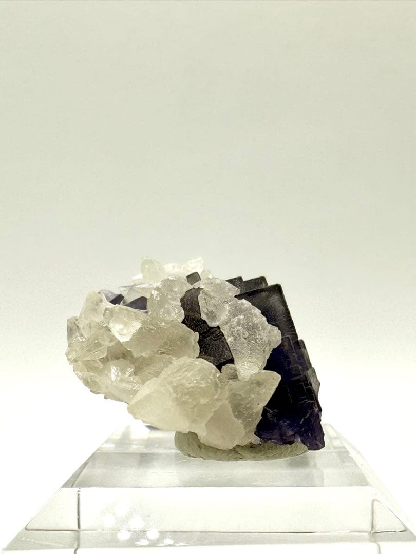 フローライト 犬牙カルサイト 共生 蛍石 原石 鉱物 標本 天然石