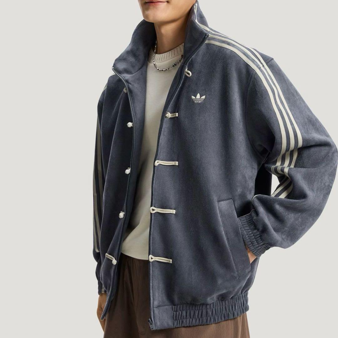 adidasアディダス 中国限定 蛇年 グレー ハイネックジャケット-買換応援
