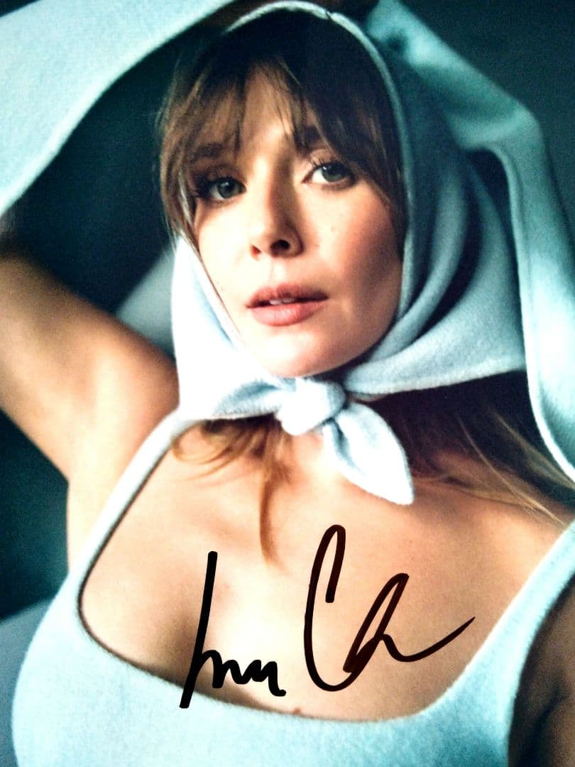 セール中…エリザベス・オルセン直筆サイン入り超大型写真 - メルカリ