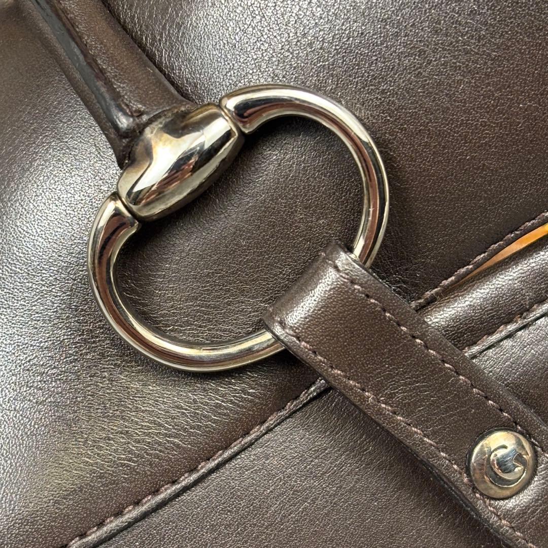 【美品】27.5cm グッチ ホースビット ローファ― 茶色 レザー ビジネス