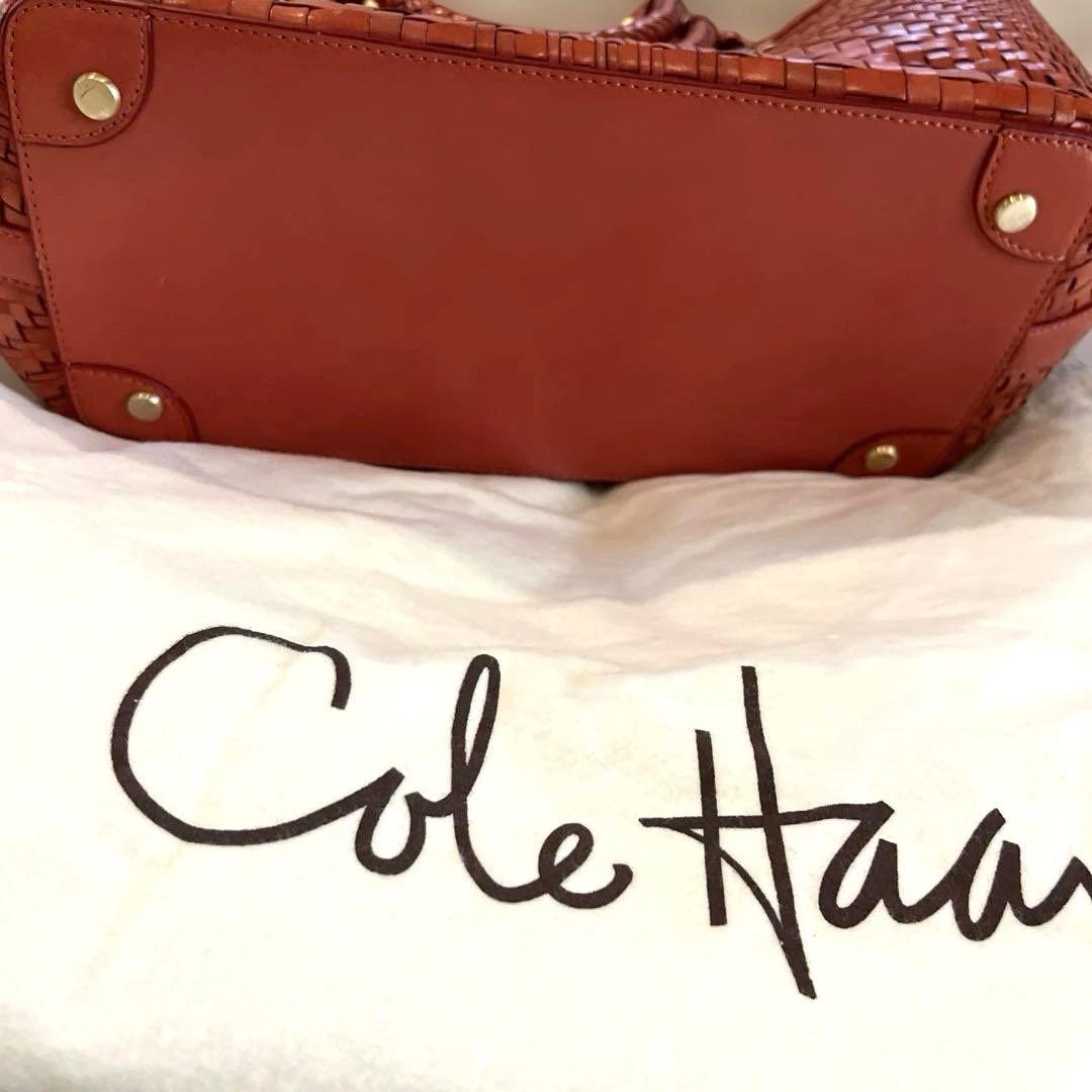 コールハーン☆オレンジ系カゴトートバッグ 美品 20日まで特価