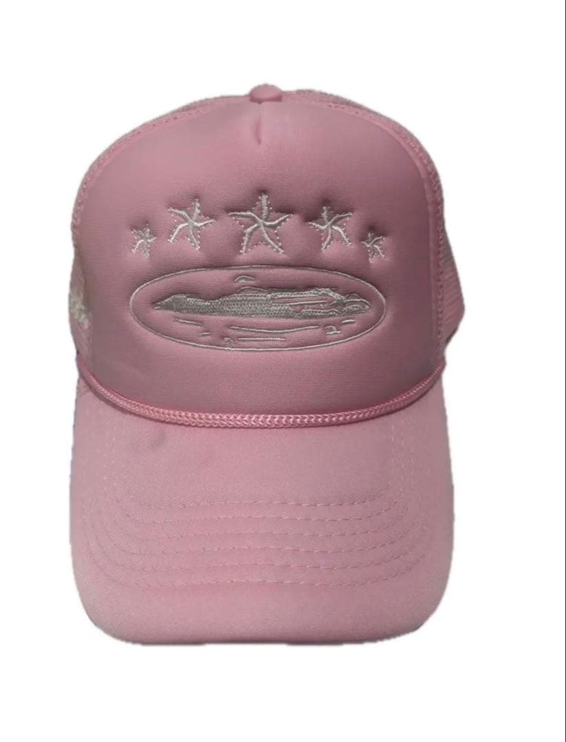 corteiz ピンクメッシュキャップ - メルカリ