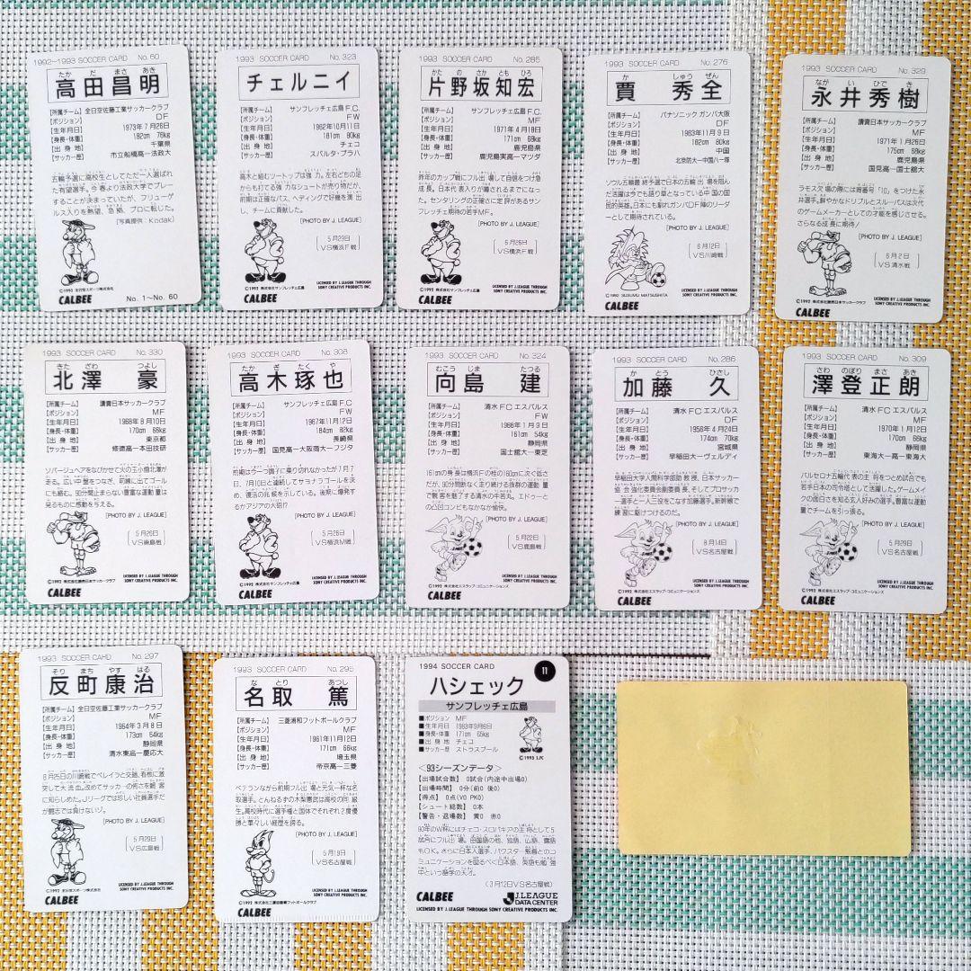 レア】カルビーJリーグチップス 1992～1994選手カード13枚+オマケ