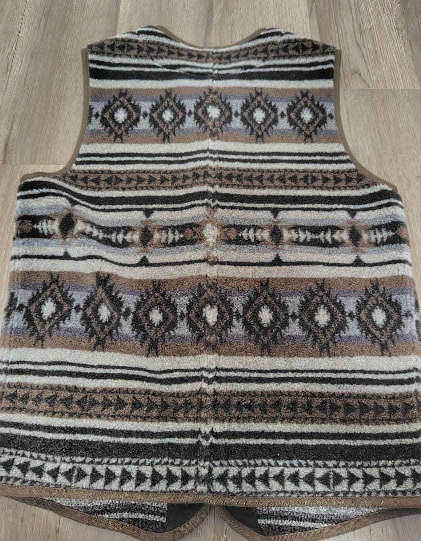 美品*RRL*ジャカード パイル フリース ベスト * S ダブルアールエル