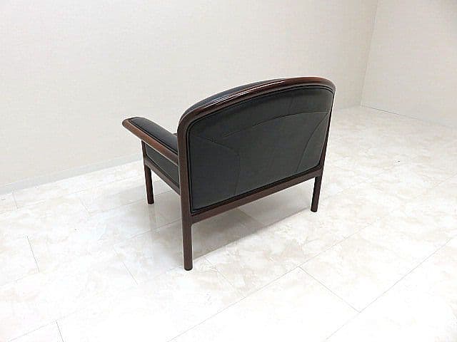 カンディハウス 「クイーン」総革パーソナルソファ 1人掛けソファ/1P