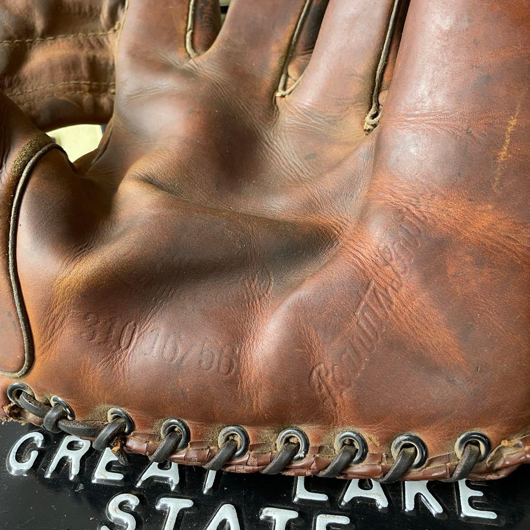 40's〜 OLDアメリカアンティーク野球グローブ 本革USAヴィンテージ雑貨