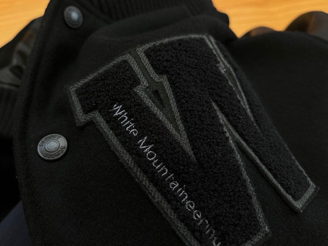 希少】ホワイトマウンテニアリング SCHOTT スタジャン ブラック M
