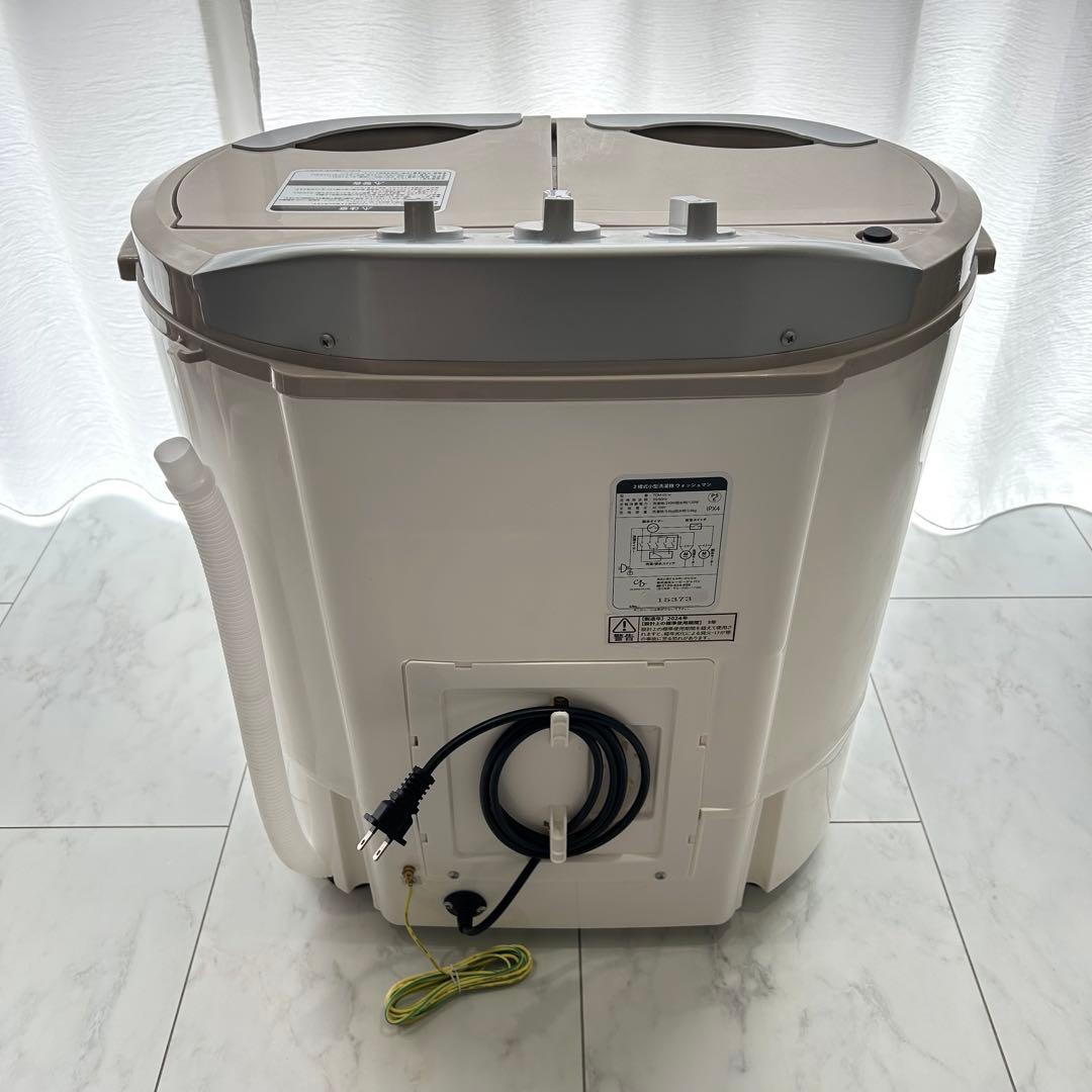 ウォッシュマン 小型二槽式 洗濯機 TOM-05W 洗濯 脱水 2024年製 - メルカリ