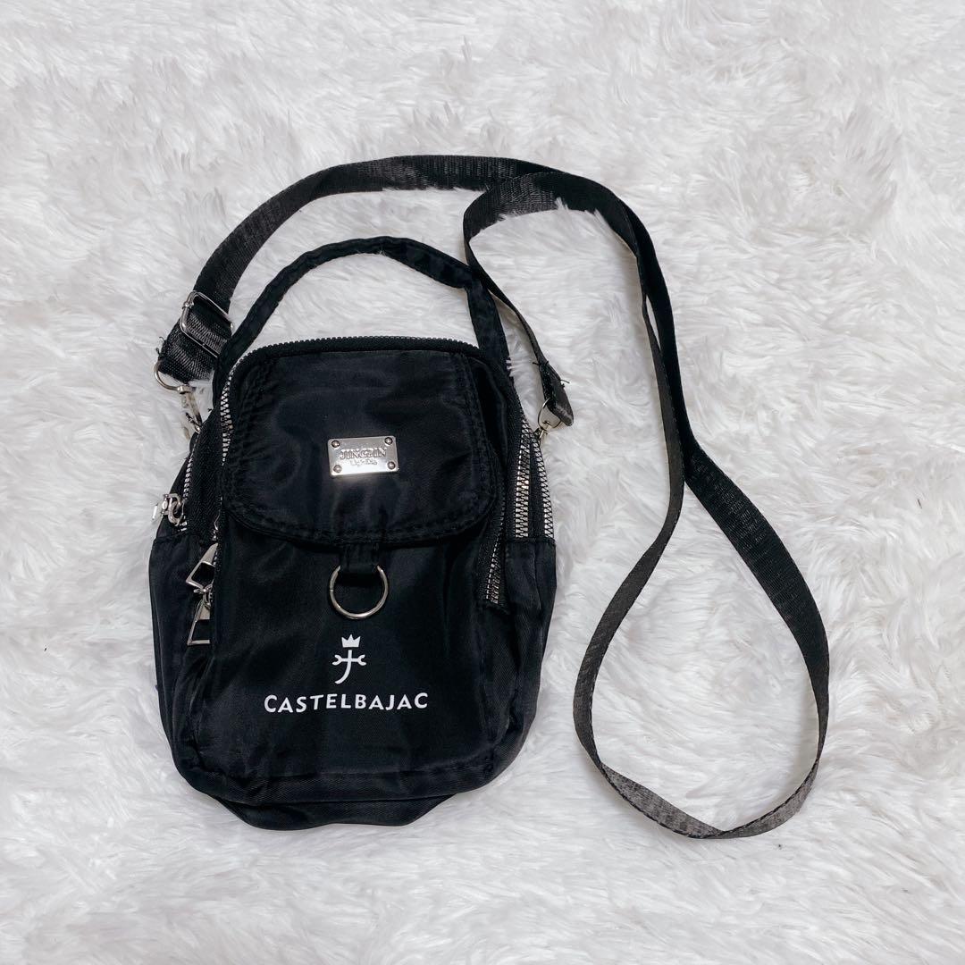 ✨美品✨ CASTELBAJAC ブラック ショルダーバッグ ナイロン - メルカリ