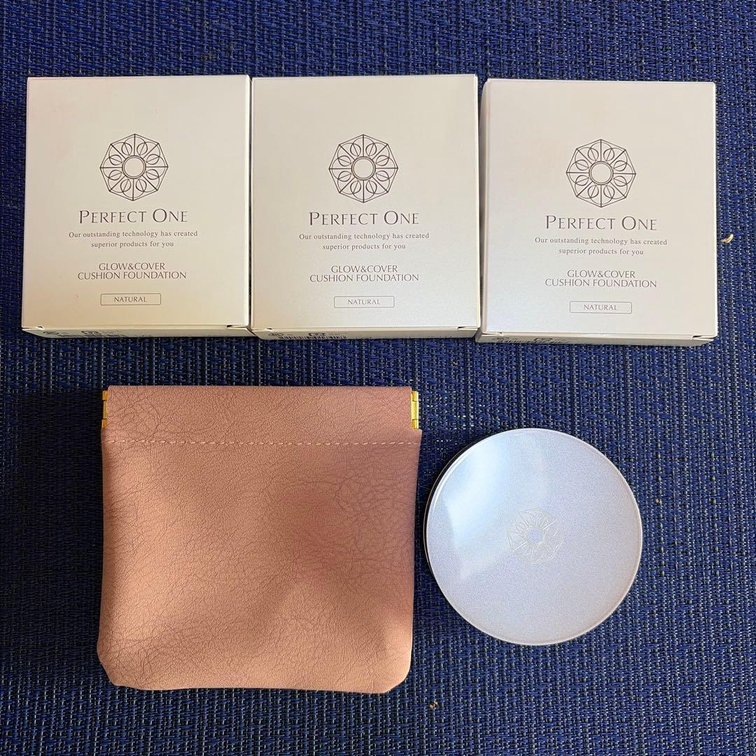 Perfect One グロウクッションファンデーション 3個セット PERFECT ONE（パーフェクトワン） クッションファンデ グロウ&カバー