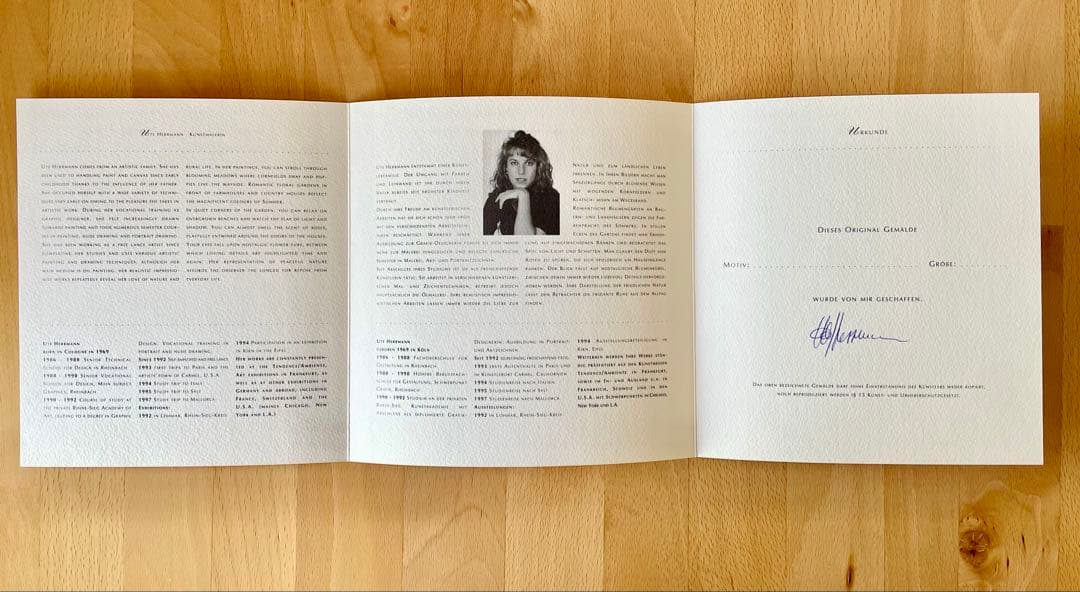 真作 油彩肉筆画 ウット・エルマン 『ひまわり畑のヴィラ』