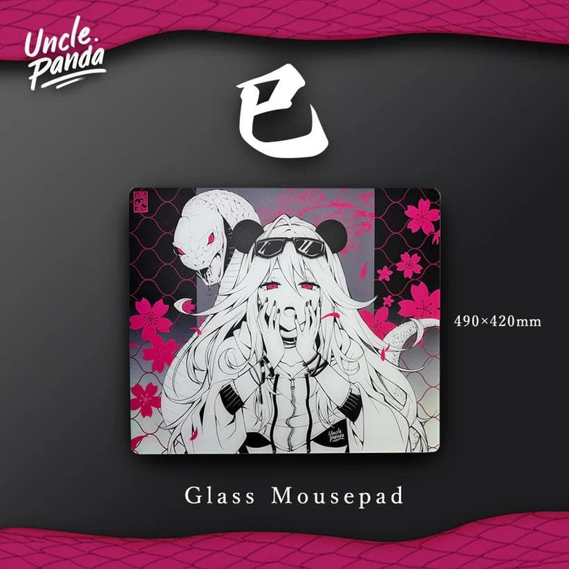 Uncle Panda ガラスマウスパッド 巳 Uncle Panda ガラスマウスパッド 巳