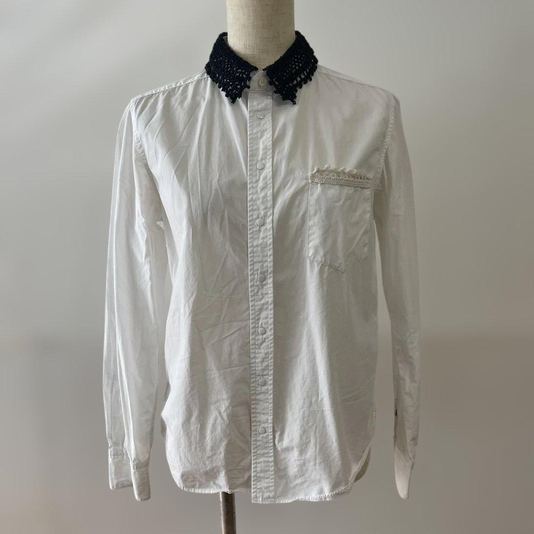 TOGA PULLA/トーガプルラ（36）レース襟付きホワイトシャツ - メルカリ