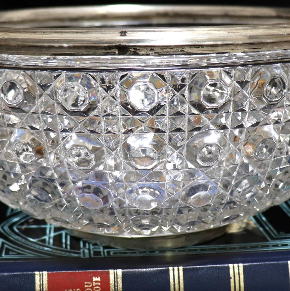 オールド・バカラ 1890年 最大級 25.8cm 2.5kg 銀巻特大鉢