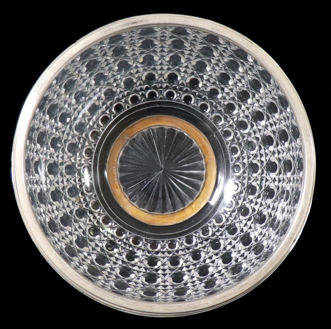 オールド・バカラ 1890年 最大級 25.8cm 2.5kg 銀巻特大鉢