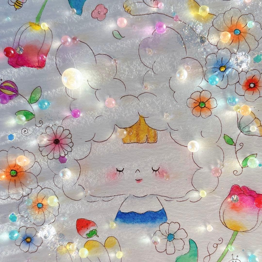 イラスト　グラスアート　水彩画　原画 グラスアート イラスト 水彩画 原画 - メルカリ