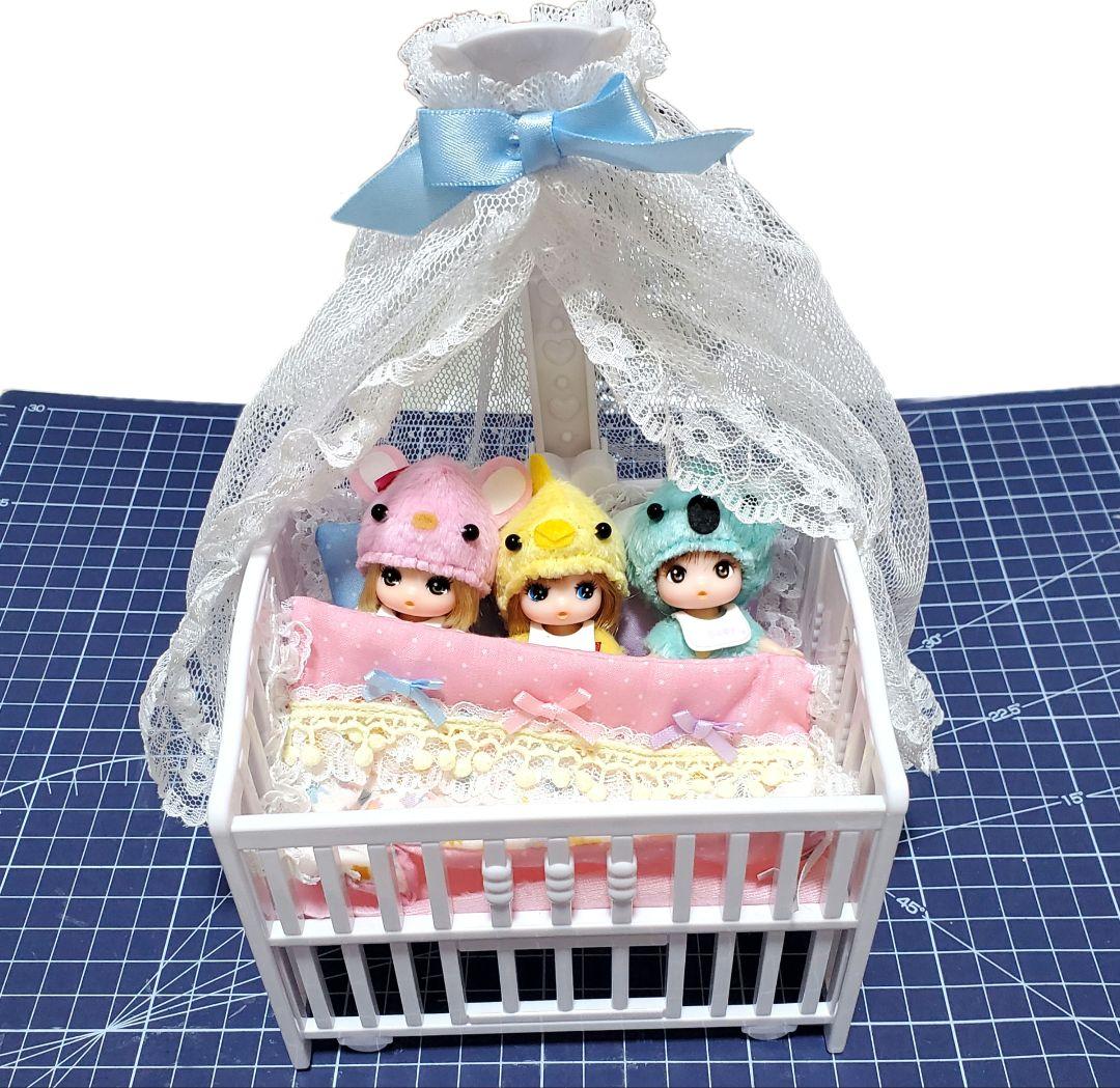 リカちゃん みつごのあかちゃん LF-09 ベビーベッド、ドール本体セット