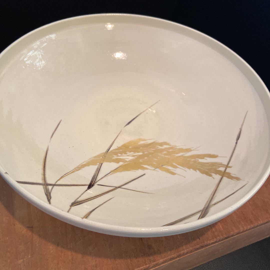 京焼 澤村陶哉 東哉 仁清瓷八束穂 鉢 音羽山 茶道具 共箱 共布 作家もの①
