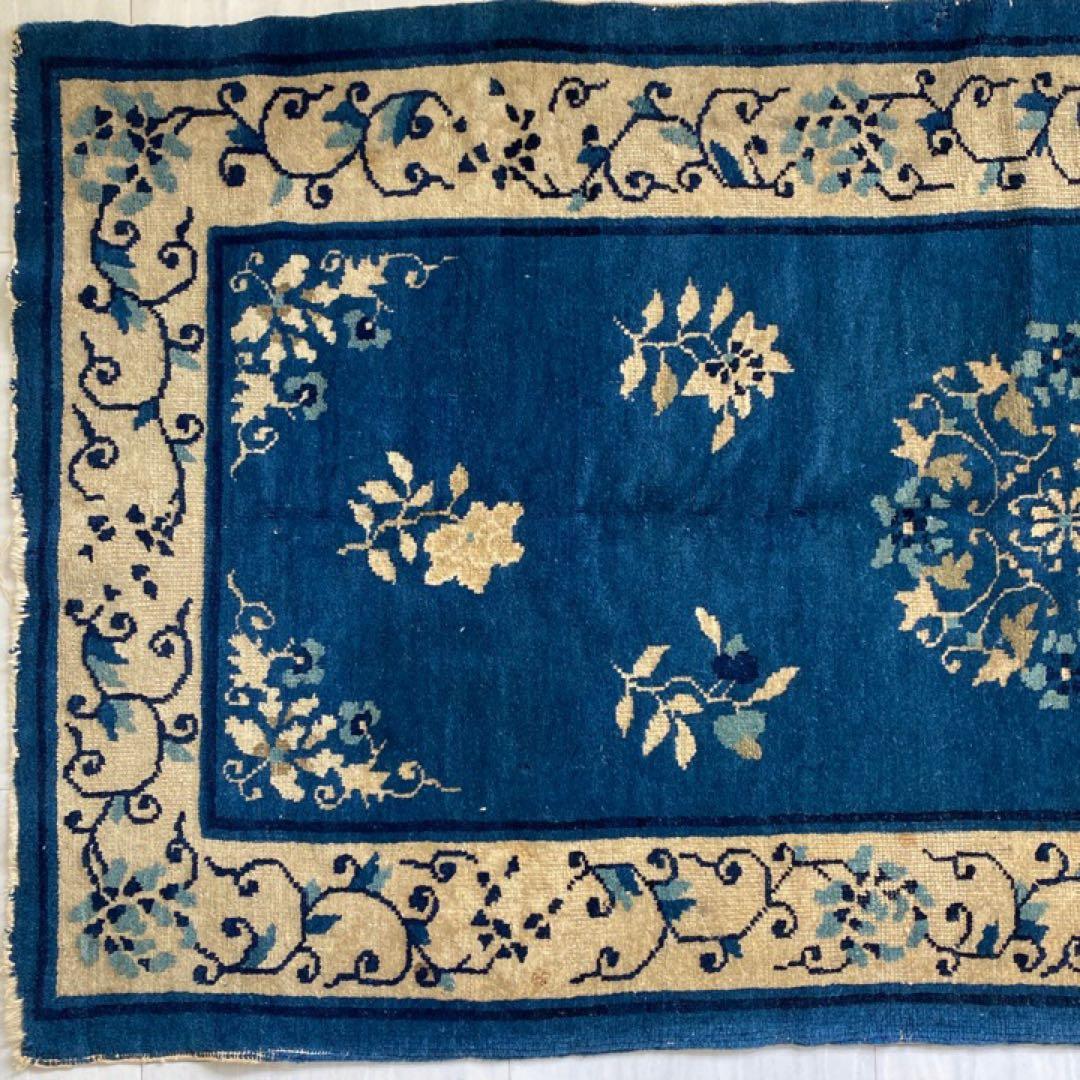 中国1920年代 ムニ カーペット 絨毯 段通 清朝 鍋島 赤穂 緞通 Muni