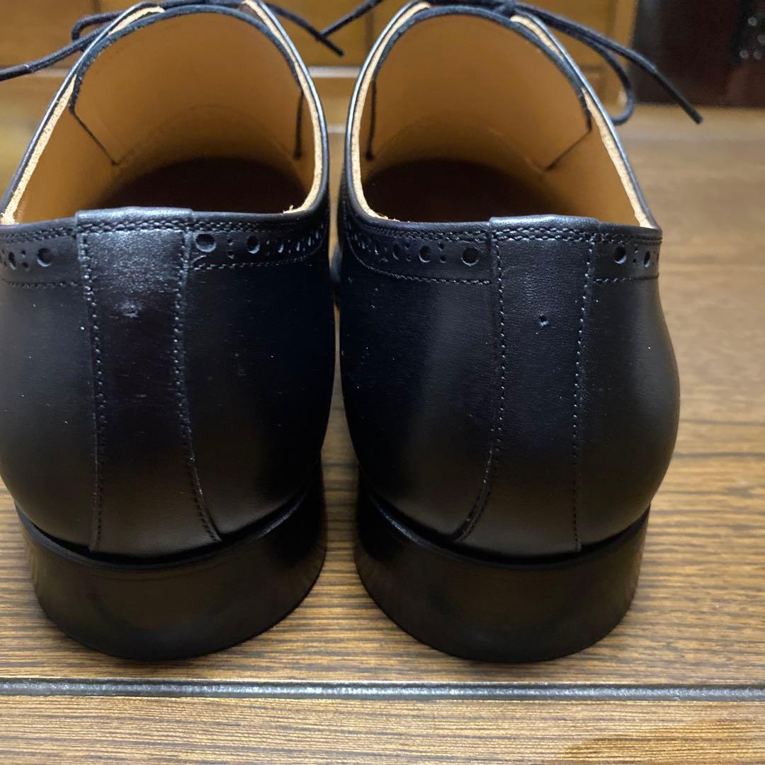 スコッチグレイン メダリオン パンチドキャップトゥ 25.5cm 黒 - メルカリ