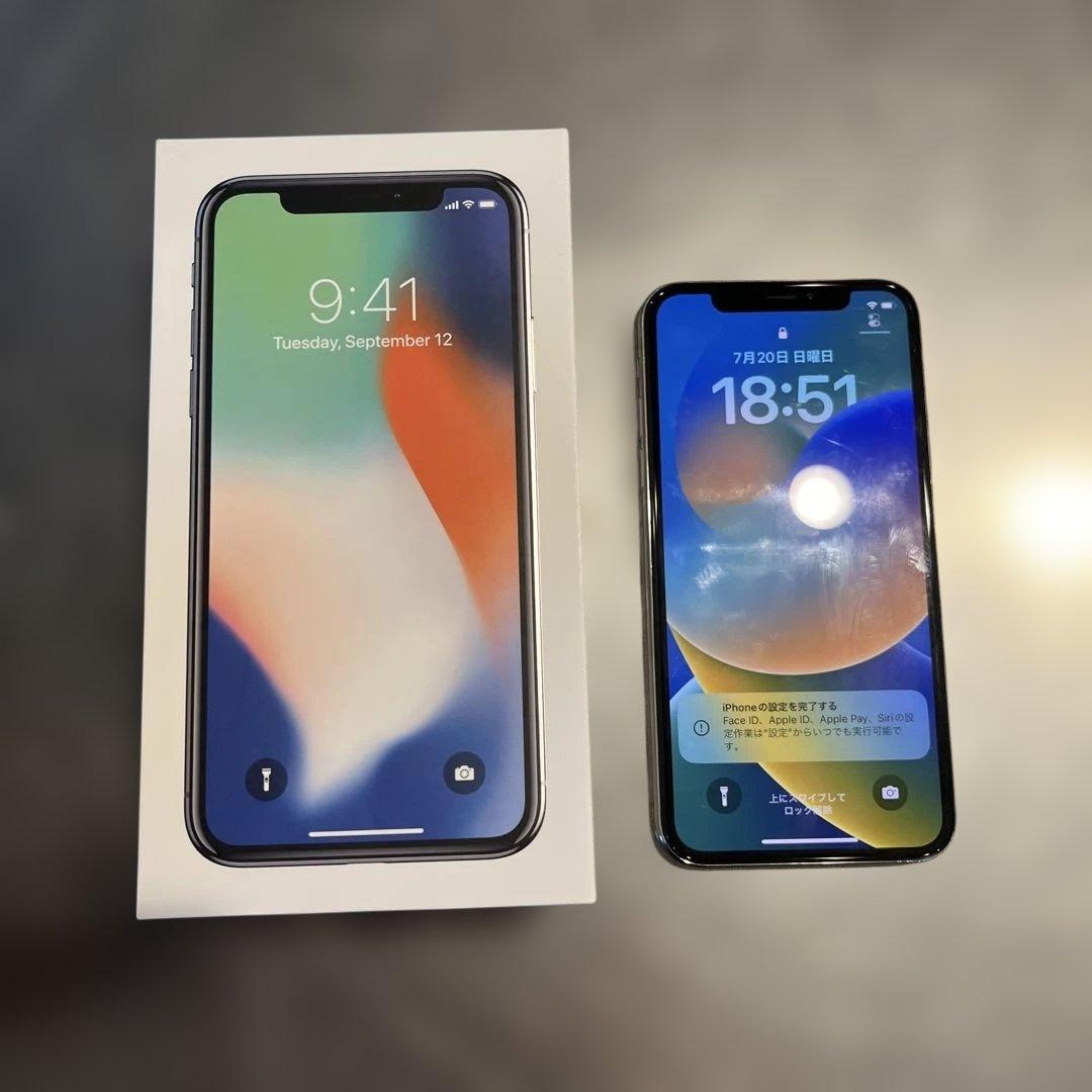 iPhone X 64GB SIMフリー(バッテリー100%)iPhone X 64 GB SIMフリー