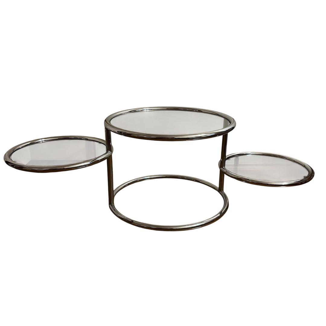 ミッドセンチュリー 丸型 ラウンドテーブル ヴィンテージ 4段 - メルカリ