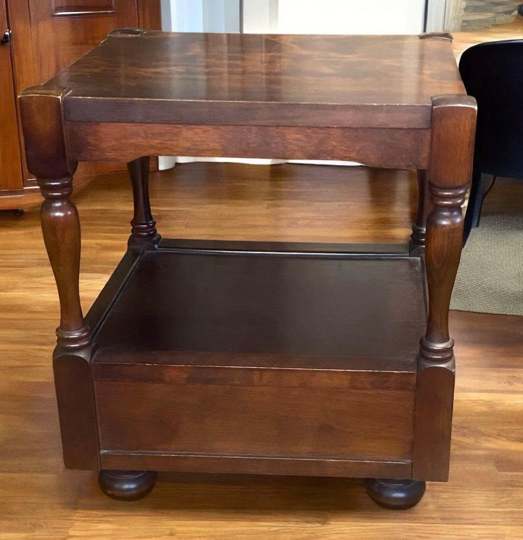 北海道民芸の高級家具☆北の匠 山室家具製作所 サイドテーブル ナイト