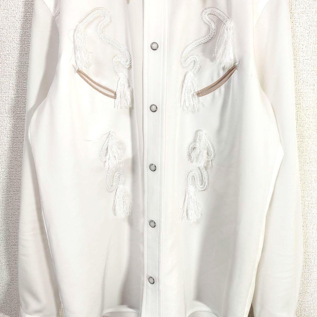 美品 TOGA PULLA トーガプルラ ウエスタン 刺繍 フリンジ 長袖シャツ