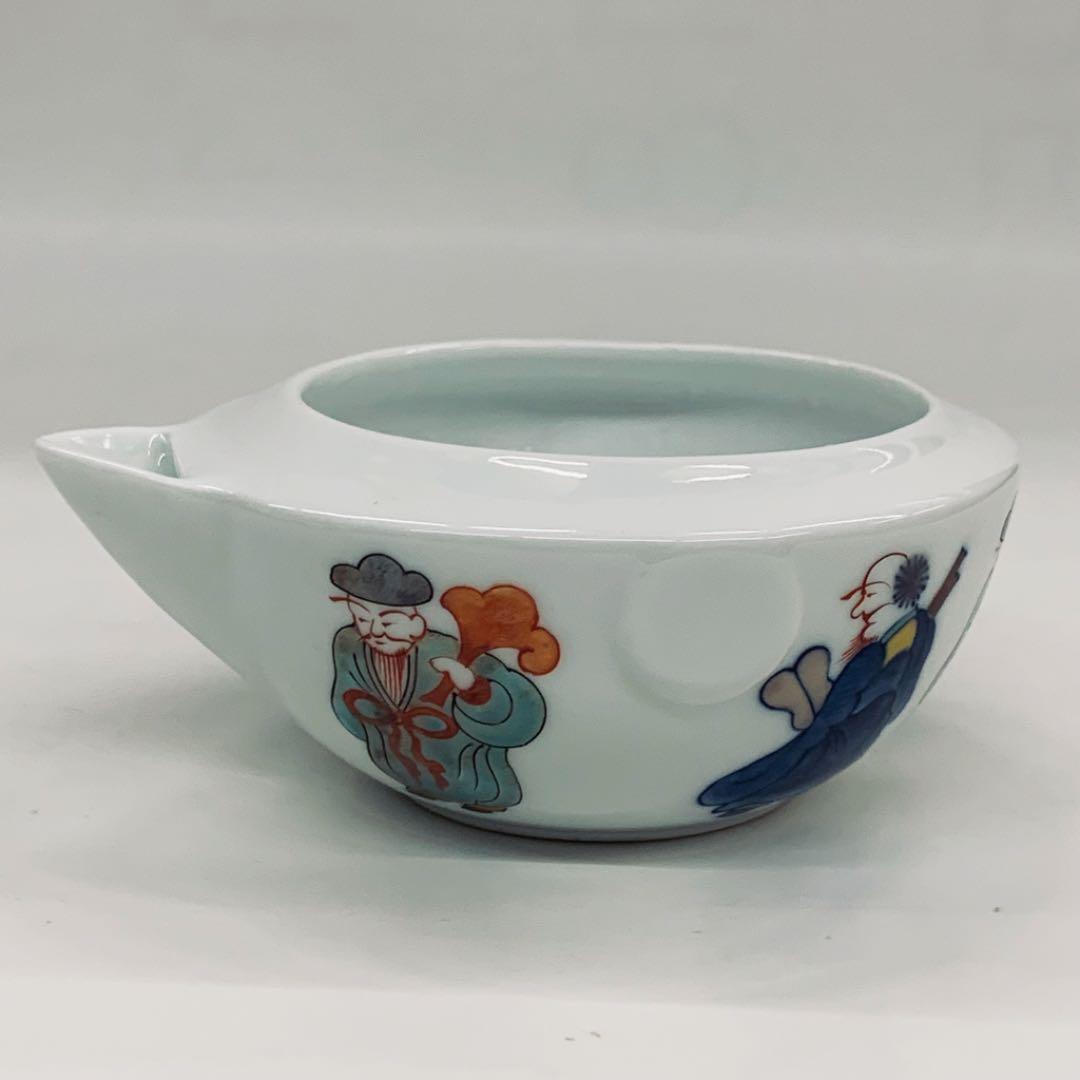 茶器セット39 染錦唐人】二重渦福柿右衛門共箱