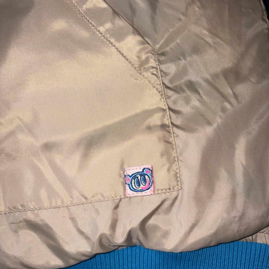 ANGEL BLUE フード付きリバーシブルダウンジャケット Lサイズ(160