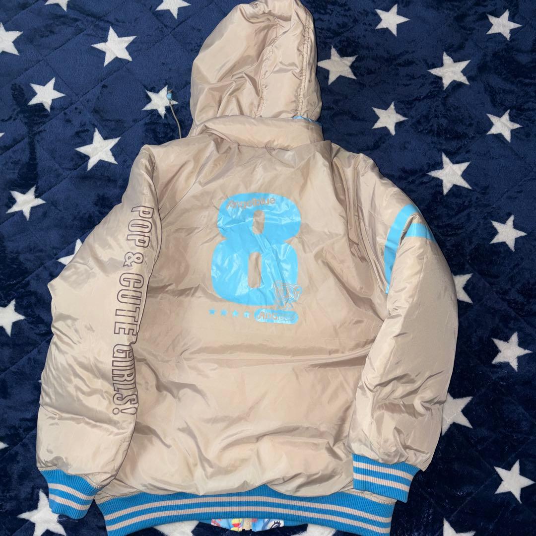 ANGEL BLUE フード付きリバーシブルダウンジャケット Lサイズ(160